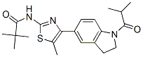 Propanamide, n-[4-[2,3-dihydro-1-(2-methyl-1-oxopropyl)-1h-indol-5-yl]-5-methyl-2-thiazolyl]-2,2-dimethyl-(9ci) Structure,606121-94-2Structure