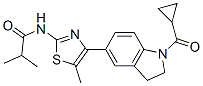 (9CI)-N-[4-[1-(环丙基羰基)-2,3-二氢-1H-吲哚-5-基]-5-甲基-2-噻唑]-2-甲基-丙酰胺结构式_606122-02-5结构式