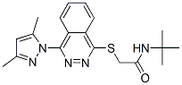 (9ci)-n-(1,1-二甲基乙基)-2-[[4-(3,5-二甲基-1H-吡唑-1-基)-1-二氮杂萘]硫代]-乙酰胺结构式_606122-41-2结构式