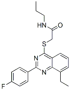 (9ci)-2-[[8-乙基-2-(4-氟苯基)-4-喹唑啉]硫代]-n-丙基-乙酰胺结构式_606131-29-7结构式