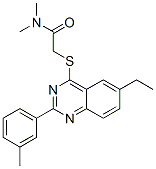 (9ci)-2-[[6-乙基-2-(3-甲基苯基)-4-喹唑啉]硫代]-N,N-二甲基-乙酰胺结构式_606131-31-1结构式