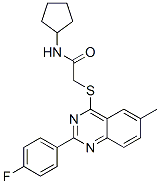 (9ci)-n-环戊基-2-[[2-(4-氟苯基)-6-甲基-4-喹唑啉]硫代]-乙酰胺结构式_606131-34-4结构式