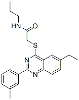 (9ci)-2-[[6-乙基-2-(3-甲基苯基)-4-喹唑啉]硫代]-n-丙基-乙酰胺结构式_606131-40-2结构式