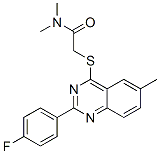 (9ci)-2-[[2-(4-氟苯基)-6-甲基-4-喹唑啉]硫代]-N,N-二甲基-乙酰胺结构式_606131-44-6结构式