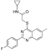 (9ci)-n-环丙基-2-[[2-(4-氟苯基)-6-甲基-4-喹唑啉]硫代]-乙酰胺结构式_606131-52-6结构式