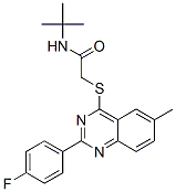 (9ci)-n-(1,1-二甲基乙基)-2-[[2-(4-氟苯基)-6-甲基-4-喹唑啉]硫代]-乙酰胺结构式_606131-64-0结构式