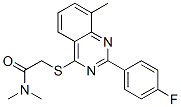 (9ci)-2-[[2-(4-氟苯基)-8-甲基-4-喹唑啉]硫代]-N,N-二甲基-乙酰胺结构式_606131-66-2结构式