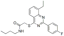 (9ci)-n-丁基-2-[[8-乙基-2-(4-氟苯基)-4-喹唑啉]硫代]-乙酰胺结构式_606131-68-4结构式