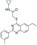 (9ci)-n-环丙基-2-[[6-乙基-2-(3-甲基苯基)-4-喹唑啉]硫代]-乙酰胺结构式_606131-74-2结构式