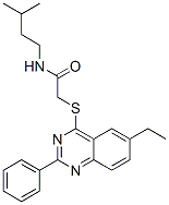 (9ci)-2-[(6-乙基-2-苯基-4-喹唑啉)硫代]-n-(3-甲基丁基)-乙酰胺结构式_606131-76-4结构式