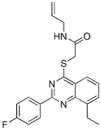 (9ci)-2-[[8-乙基-2-(4-氟苯基)-4-喹唑啉]硫代]-n-2-丙烯基-乙酰胺结构式_606131-79-7结构式