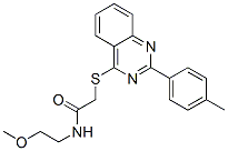 (9ci)-n-(2-甲氧基乙基)-2-[[2-(4-甲基苯基)-4-喹唑啉]硫代]-乙酰胺结构式_606132-29-0结构式