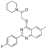 (9ci)-1-[[[2-(4-氟苯基)-6-甲基-4-喹唑啉]硫代]乙酰基]-哌啶结构式_606132-41-6结构式