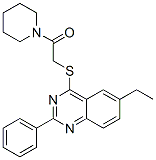 (9ci)-1-[[(6-乙基-2-苯基-4-喹唑啉)硫代]乙酰基]-哌啶结构式_606132-48-3结构式