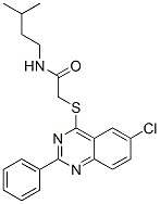 (9ci)-2-[(6-氯-2-苯基-4-喹唑啉)硫代]-n-(3-甲基丁基)-乙酰胺结构式_606132-52-9结构式