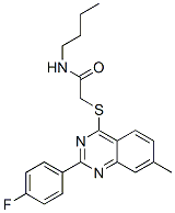 (9ci)-n-丁基-2-[[2-(4-氟苯基)-7-甲基-4-喹唑啉]硫代]-乙酰胺结构式_606132-68-7结构式