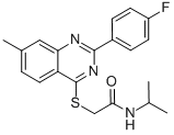 2-[[2-(4-氟苯基)-7-甲基-4-喹唑啉]硫代]-n-(1-甲基乙基)乙酰胺结构式_606132-70-1结构式