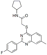 (9ci)-n-环戊基-2-[[2-(4-氟苯基)-7-甲基-4-喹唑啉]硫代]-乙酰胺结构式_606132-71-2结构式