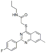 (9ci)-2-[[2-(4-氟苯基)-7-甲基-4-喹唑啉]硫代]-n-丙基-乙酰胺结构式_606132-72-3结构式