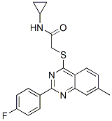 (9ci)-n-环丙基-2-[[2-(4-氟苯基)-7-甲基-4-喹唑啉]硫代]-乙酰胺结构式_606132-73-4结构式