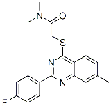 (9ci)-2-[[2-(4-氟苯基)-7-甲基-4-喹唑啉]硫代]-N,N-二甲基-乙酰胺结构式_606132-74-5结构式