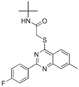 Acetamide, n-(1,1-dimethylethyl)-2-[[2-(4-fluorophenyl)-7-methyl-4-quinazolinyl]thio]-(9ci) Structure,606132-75-6Structure