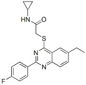 (9ci)-n-环丙基-2-[[6-乙基-2-(4-氟苯基)-4-喹唑啉]硫代]-乙酰胺结构式_606132-79-0结构式