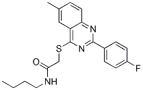 (9ci)-n-丁基-2-[[2-(4-氟苯基)-6-甲基-4-喹唑啉]硫代]-乙酰胺结构式_606132-80-3结构式