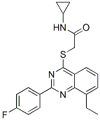 (9ci)-n-环丙基-2-[[8-乙基-2-(4-氟苯基)-4-喹唑啉yl]硫代]-乙酰胺结构式_606132-82-5结构式