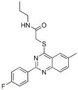 (9ci)-2-[[2-(4-氟苯基)-6-甲基-4-喹唑啉]硫代]-n-丙基-乙酰胺结构式_606132-84-7结构式