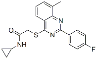 (9ci)-n-环丙基-2-[[2-(4-氟苯基)-8-甲基-4-喹唑啉]硫代]-乙酰胺结构式_606132-87-0结构式