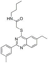 (9ci)-n-丁基-2-[[6-乙基-2-(3-甲基苯基)-4-喹唑啉]硫代]-乙酰胺结构式_606132-91-6结构式