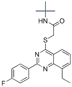 (9ci)-n-(1,1-二甲基乙基)-2-[[8-乙基-2-(4-氟苯基)-4-喹唑啉]硫代]-乙酰胺结构式_606132-93-8结构式