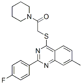 (9ci)-1-[[[2-(4-氟苯基)-7-甲基-4-喹唑啉yl]硫代]乙酰基]-哌啶结构式_606133-78-2结构式