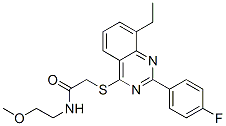 (9ci)-2-[[8-乙基-2-(4-氟苯基)-4-喹唑啉]硫代]-n-(2-甲氧基乙基)-乙酰胺结构式_606134-08-1结构式