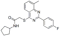 (9ci)-n-环戊基-2-[[2-(4-氟苯基)-8-甲基-4-喹唑啉]硫代]-乙酰胺结构式_606134-54-7结构式