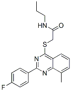 Acetamide, 2-[[2-(4-fluorophenyl)-8-methyl-4-quinazolinyl]thio]-n-propyl-(9ci) Structure,606134-57-0Structure