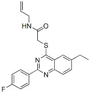 (9ci)-2-[[6-乙基-2-(4-氟苯基)-4-喹唑啉]硫代]-n-2-丙烯基-乙酰胺结构式_606134-61-6结构式