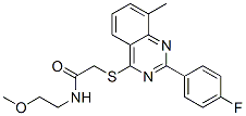 (9ci)-2-[[2-(4-氟苯基)-8-甲基-4-喹唑啉]硫代]-n-(2-甲氧基乙基)-乙酰胺结构式_606134-66-1结构式