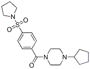 Piperazine, 1-cyclopentyl-4-[4-(1-pyrrolidinylsulfonyl)benzoyl]-(9ci) Structure,606135-76-6Structure