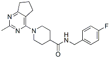 (9ci)-1-(6,7-二氢-2-甲基-5H-环戊并嘧啶-4-基)-n-[(4-氟苯基)甲基]-4-哌啶羧酰胺结构式_606135-88-0结构式