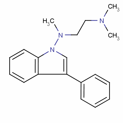 N-(2-(dimethylamino)ethyl)-n-methyl-3-phenyl-1h-indol-1-amine Structure,60662-16-0Structure