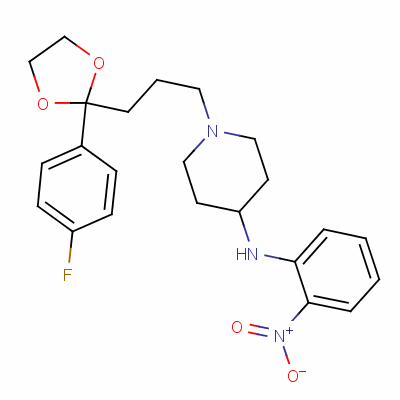 1-[3-[2-(4-Fluorophenyl)-1,3-dioxolan-2-yl ]propyl ]-n-(2-nitrophenyl)piperidin-4-amine Structure,60703-66-4Structure