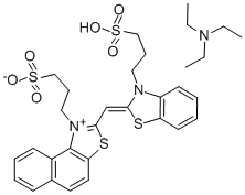 氢氧化1-(3-硫代丙基)-2-{[3-(3-硫代丙基)-2(3H)-苯并噻唑亚基]甲基}萘并[1,2-d]噻结构式_60760-42-1结构式