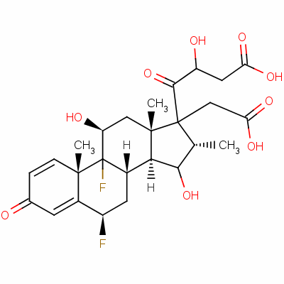 6beta,9-二氟-11beta,17,21-三羟基-16alpha-甲基孕甾-1,4-二烯-3,20-二酮 17,21-二(乙酸酯)结构式_60864-47-3结构式