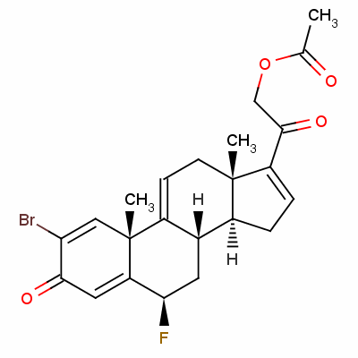 2-Bromo-6beta-fluoro-21-hydroxypregna-1,4,9(11),16-tetraene-3,20-dione 21-acetate Structure,60892-57-1Structure