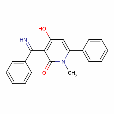 4-Hydroxy-3-(a-iminobenzyl)-1-methyl-6-phenylpyridin-2(1H)-one Structure,60986-58-5Structure