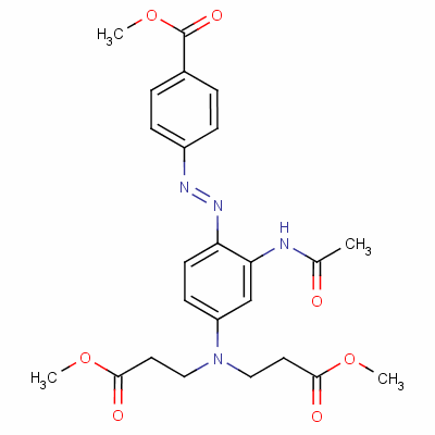 4-[[2-(乙酰基氨基)-4-[双(3-甲氧基-3-氧代丙基)氨基]苯基]氮杂]苯甲酸甲酯结构式_61038-97-9结构式