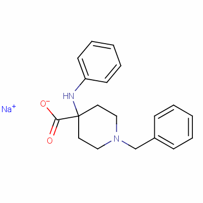 Sodium 1-benzyl-4-(phenylamino)piperidine-4-carboxylate Structure,61085-47-0Structure