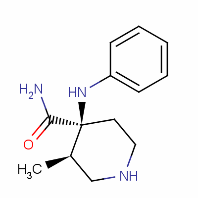 Cis-3-methyl-4-(phenylamino)piperidine-4-carboxamide Structure,61085-79-8Structure